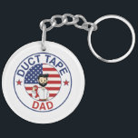Duct Tape Dad - Acrylic Keychain<br><div class="desc">For the dad who can fix anything—with duct tape! Celebrate the legendary problem-solving powers of dads with Duct Tape Dad Father’s Day gifts! Inspired by the hilarious rhyming adventure Duct Tape Dad by Binky Wellington, this design is perfect for any father who believes duct tape is the ultimate tool for...</div>