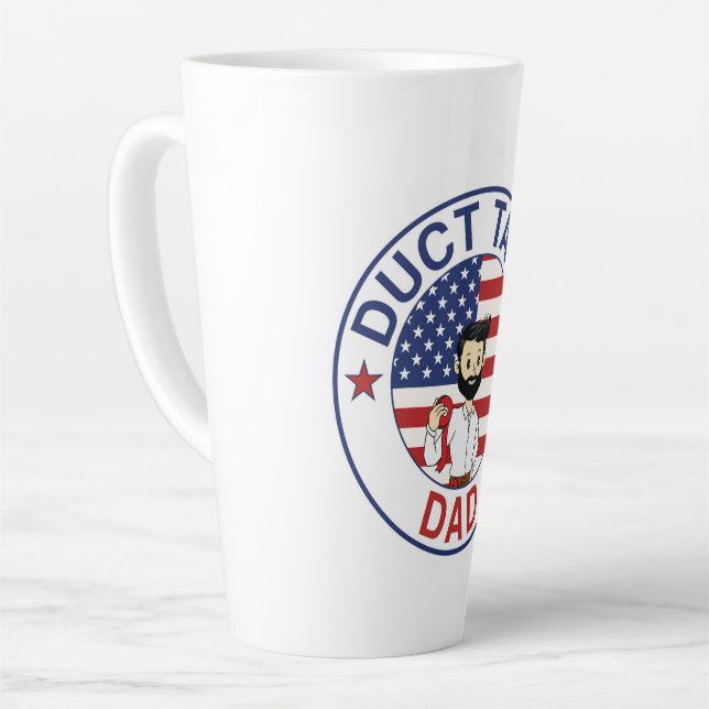 Duct Tape Dad - Latte Mug (Left Angle)