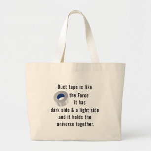 Duct Tape, Engineering humour Large Tote Bag