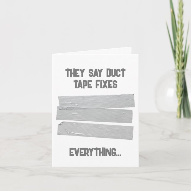 Duct Tape Get Well Soon Card (Front)