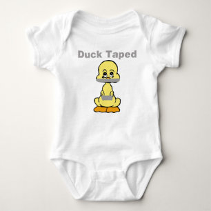 Duct Tape Humour Yellow Duck Taped Baby Bodysuit