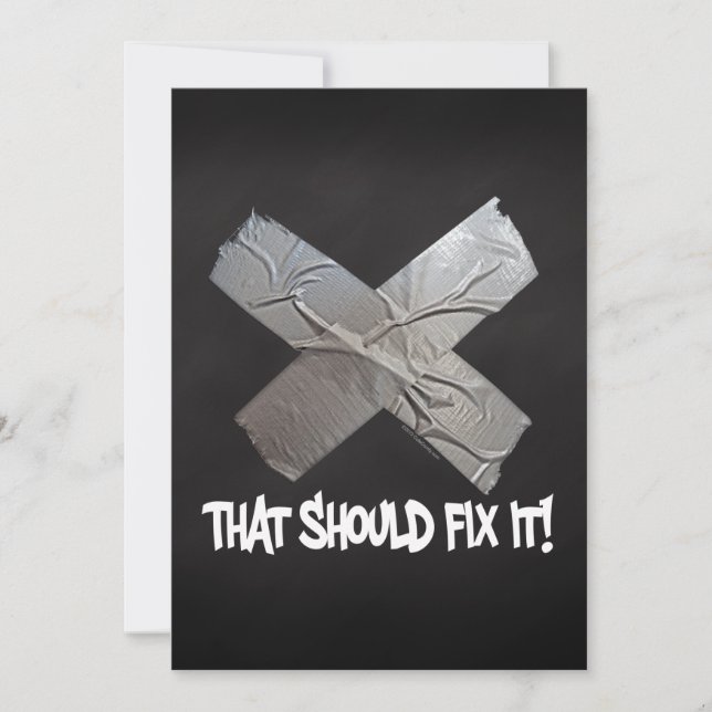 Duct Tape Should Fix It Invitation (Front)