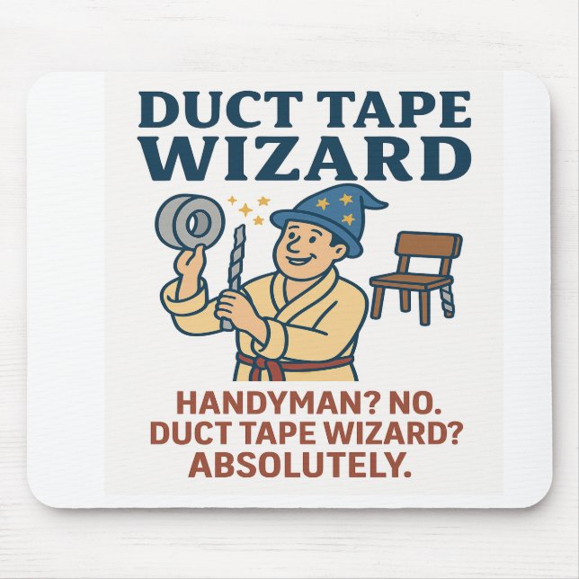 Duct Tape Wizard Mouse Pad (Front)