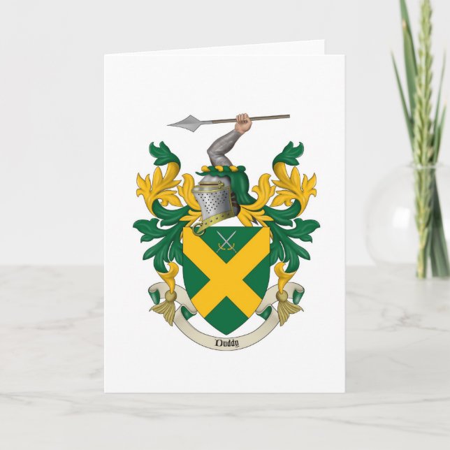 Duddy Family Crest - Blank Greeting Card (Front)