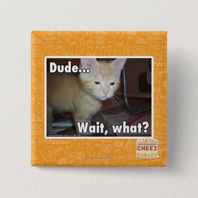 Dude 15 Cm Square Badge (Front)