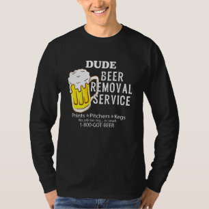 Dude Beer Removal Service Christmas Beer Drinker M T-Shirt