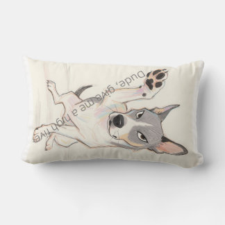 “Dude, Give Me a High Five” Fun Dog Pillow
