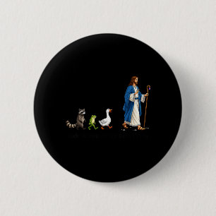 Dude He Said Going Fishing Funny Christian Fishing 6 Cm Round Badge