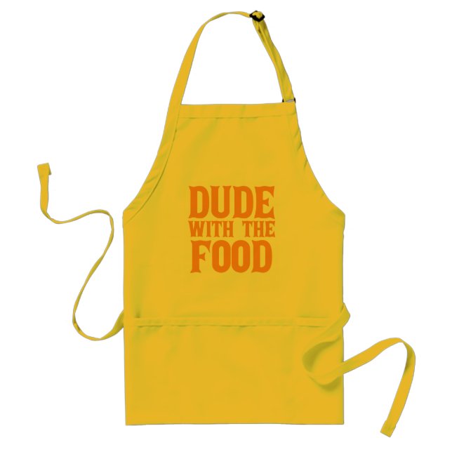 Dude With The Food Orange Standard Apron (Front)