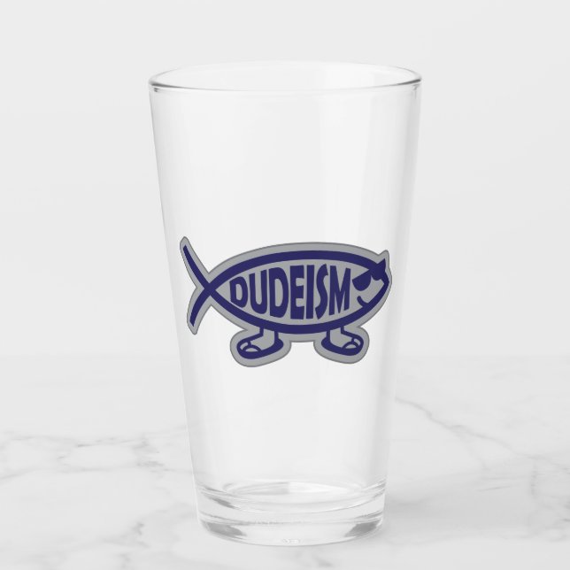 Dudefish Glass Tumbler (Front)