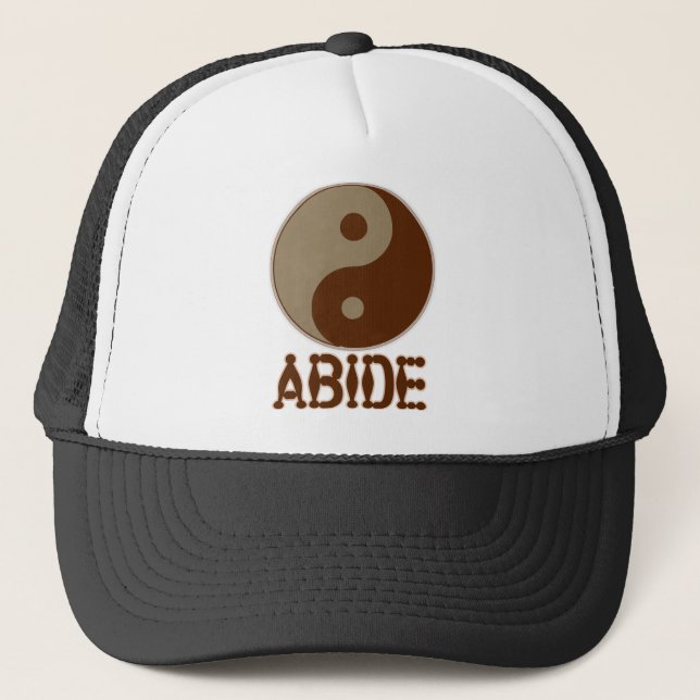 Dudeism Abides. Trucker Hat (Front)