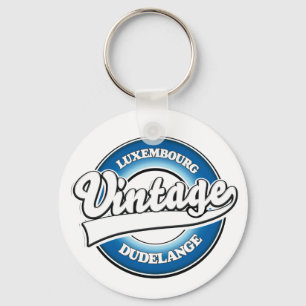 Dudelange luxembourg vintage style logo key ring