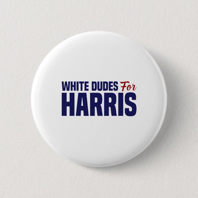 Dudes For Harris  6 Cm Round Badge (Front)