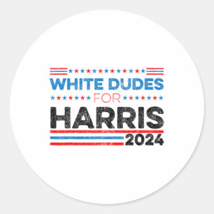 Dudes For Kamala Harris 11 Classic Round Sticker