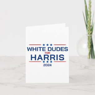 Dudes For Kamala Harris 2024 Retro Button Election Card