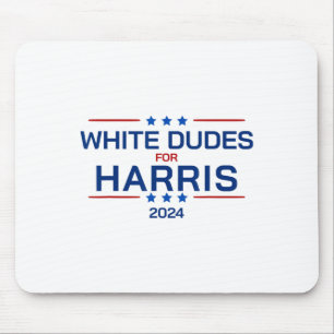 Dudes For Kamala Harris 2024 Retro Button Election Mouse Pad