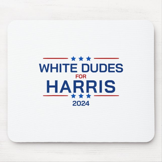 Dudes For Kamala Harris 2024 Retro Button Election Mouse Pad (Front)
