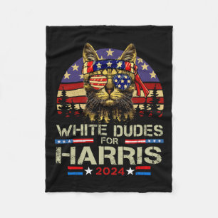 Dudes For Kamala Harris Childless Cat Lady For Kam Fleece Blanket