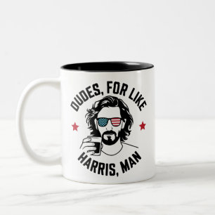 Dudes For Like Harris Man White Dudes For Harris Two-Tone Coffee Mug