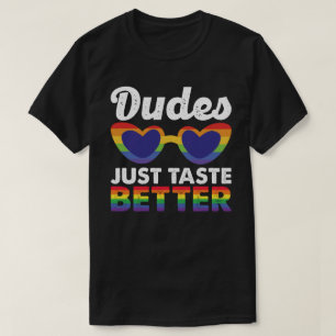 Dudes Just Taste Better Pride Month Retro Gay T-Shirt