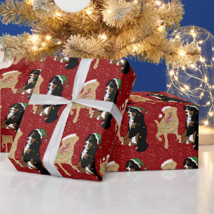Dudley Labrador and Bernese Christmas Wrapping Paper
