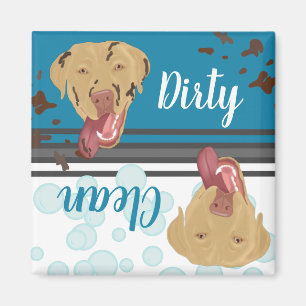 Dudley Labrador Retriever Dirty/Clean Dishwasher  Magnet