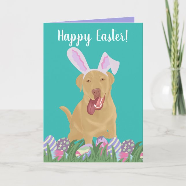 Dudley Labrador Retriever Easter Card (Front)
