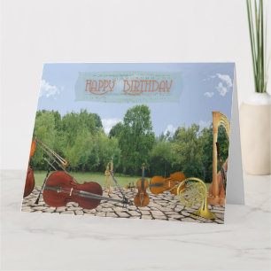 Due Birthday Orchestra Instruments in Park Card
