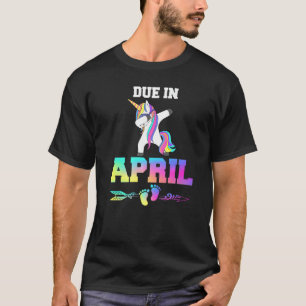 Due Date April Pregnancy Announcement T-Shirt