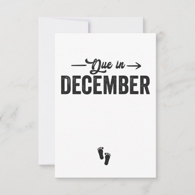 Due in December Baby Announcement Pregnancy Gift (Front)