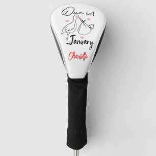 Due In January Cute Swan Carrying A Funny New Baby Golf Head Cover