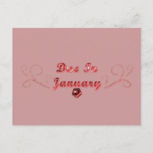 Due In January Postcard