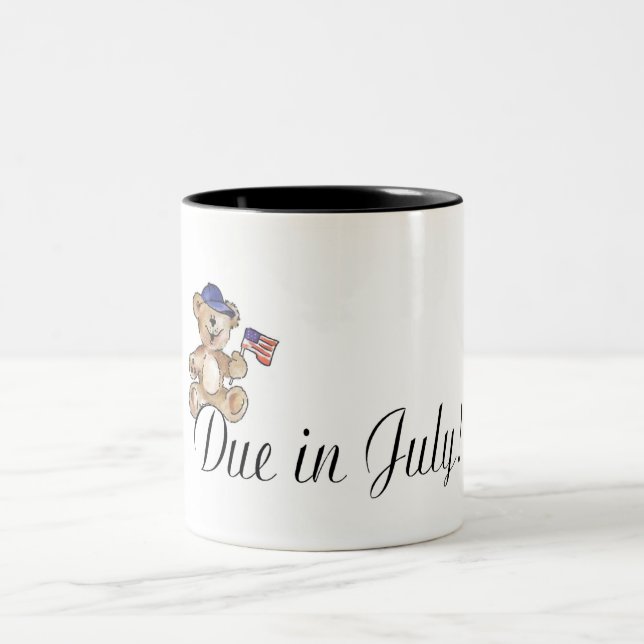Due In July Two-Tone Coffee Mug (Center)