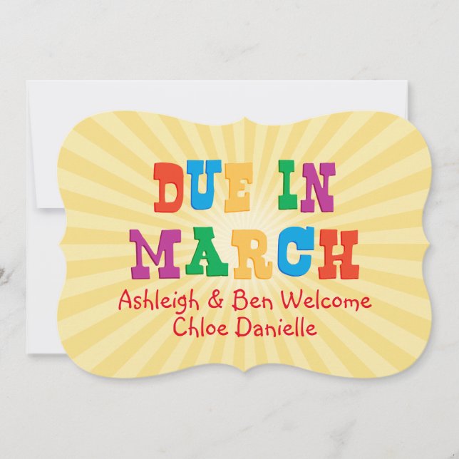 Due In March Announcement (Front)