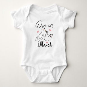Due In March Cute Swan Carrying A Funny New Baby Baby Bodysuit