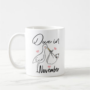 Due In November Cute Swan Carrying A Funny New  Coffee Mug