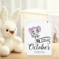 Due in October Little Peanut Baby Girl Elephant