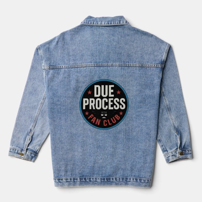 Due Process Fan Club – Abolish ICE Protest Denim Jacket (Back)