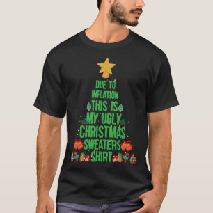 Due To Inflation Funny Christmas Sweater Xmas Men