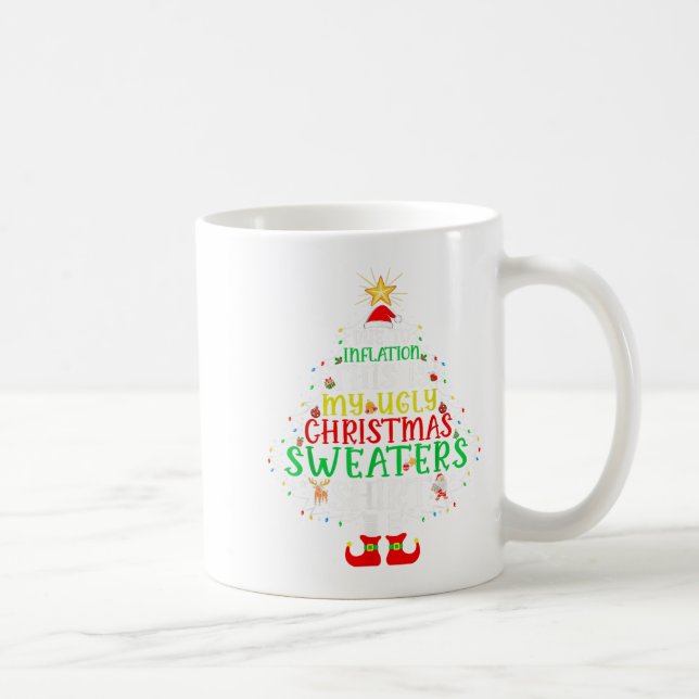 Due To Inflation Funny Christmas Sweater Xmas Men  Coffee Mug (Right)