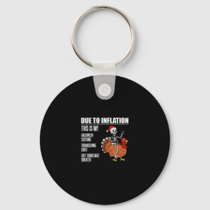 Due To Inflation Halloween Thanksgiving Christmas Key Ring