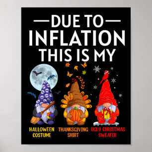 Due To Inflation This Is My Funny Gnomes Halloween Poster