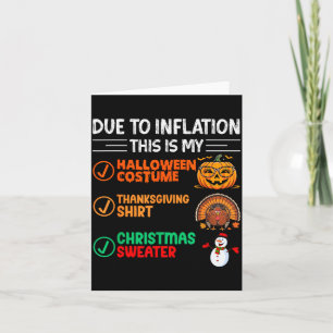 Due To Inflation This Is My Funny Halloween Costum Card