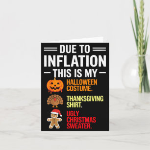 Due To Inflation This Is My Funny Halloween Costum Card