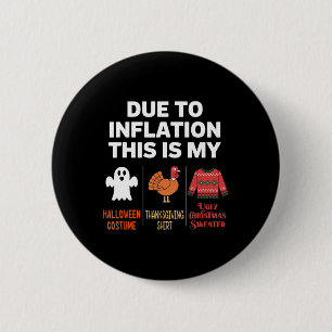 Due To Inflation This Is My Halloween Costume 6 Cm Round Badge