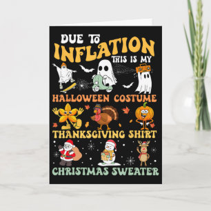 Due To Inflation This Is My Halloween Costume Chri Card