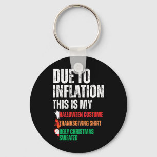 Due To Inflation This Is My Halloween Thanksgiving Key Ring