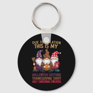 Due To Inflation This Is My Halloween Thanksgiving Key Ring