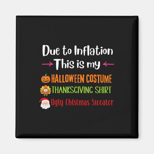 Due To Inflation This Is My Halloween Thanksgiving Magnet (Front)