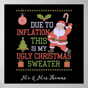Due to Inflation This Is My Ugly Christmas Sweater Poster